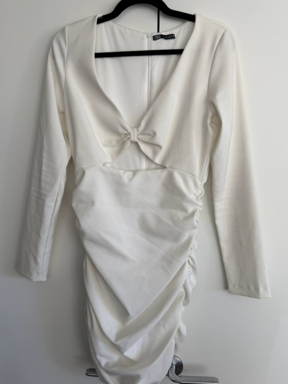 Zara White Cut Out Dress Large